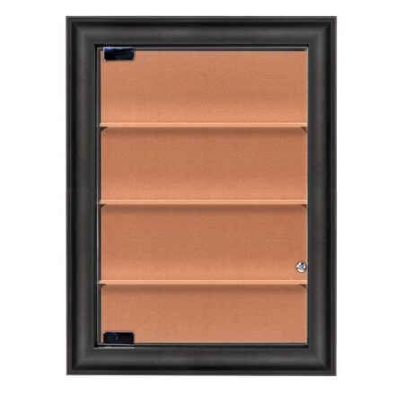 United Visual Products Indoor Enclosed Combo Board, 48"x36", Black Frame/Green & Amethyst UVCB4836B-GREEN-AMETHY